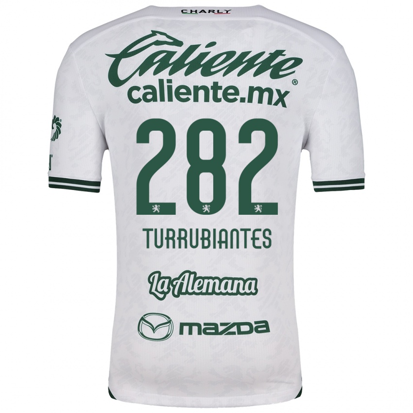 Heren Abdon Turrubiantes #282 Wit Groen Uitshirt Uittenue 2024/25 T-Shirt