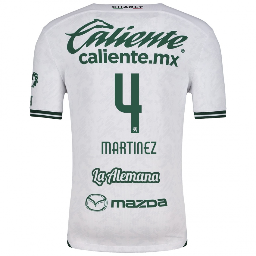 Heren Mitzi Martínez #4 Wit Groen Uitshirt Uittenue 2024/25 T-Shirt