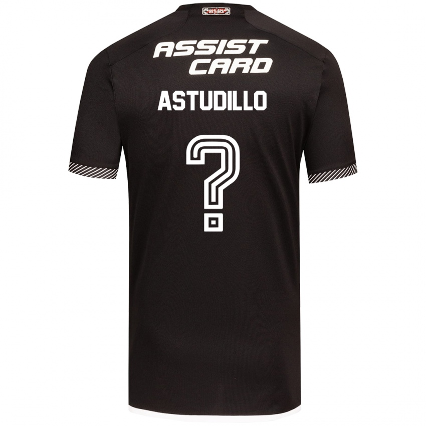 Heren Jerall Astudillo #0 Zwart Wit Uitshirt Uittenue 2024/25 T-Shirt