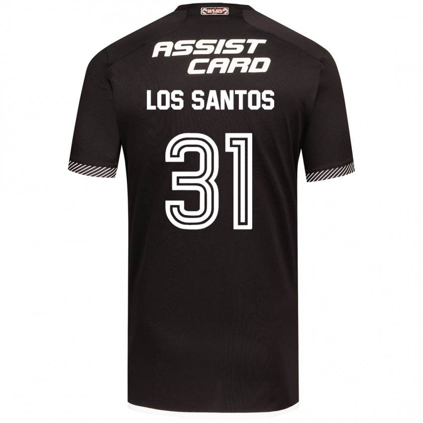 Heren Matías De Los Santos #31 Zwart Wit Uitshirt Uittenue 2024/25 T-Shirt