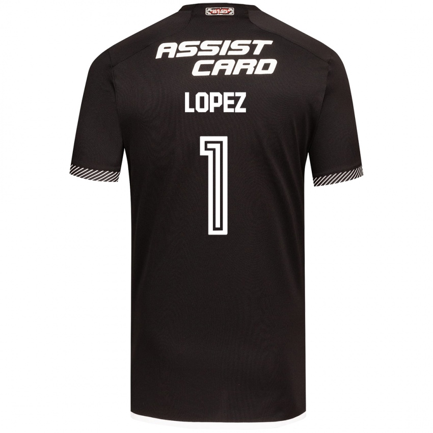 Heren Yessenia López #1 Zwart Wit Uitshirt Uittenue 2024/25 T-Shirt