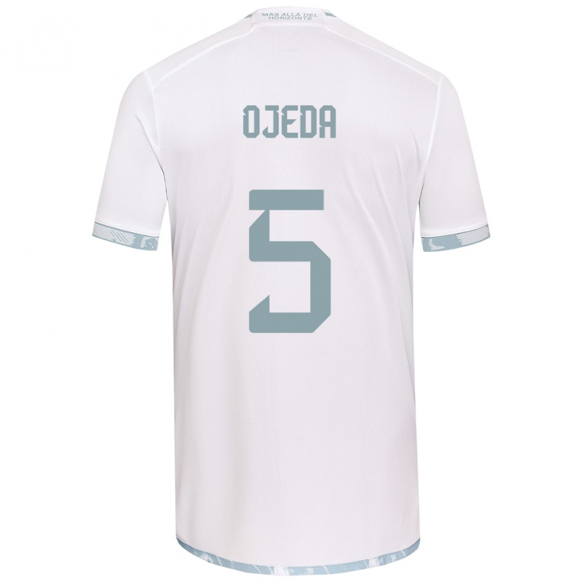 Heren Emmanuel Ojeda #5 Wit Grijs Uitshirt Uittenue 2024/25 T-Shirt