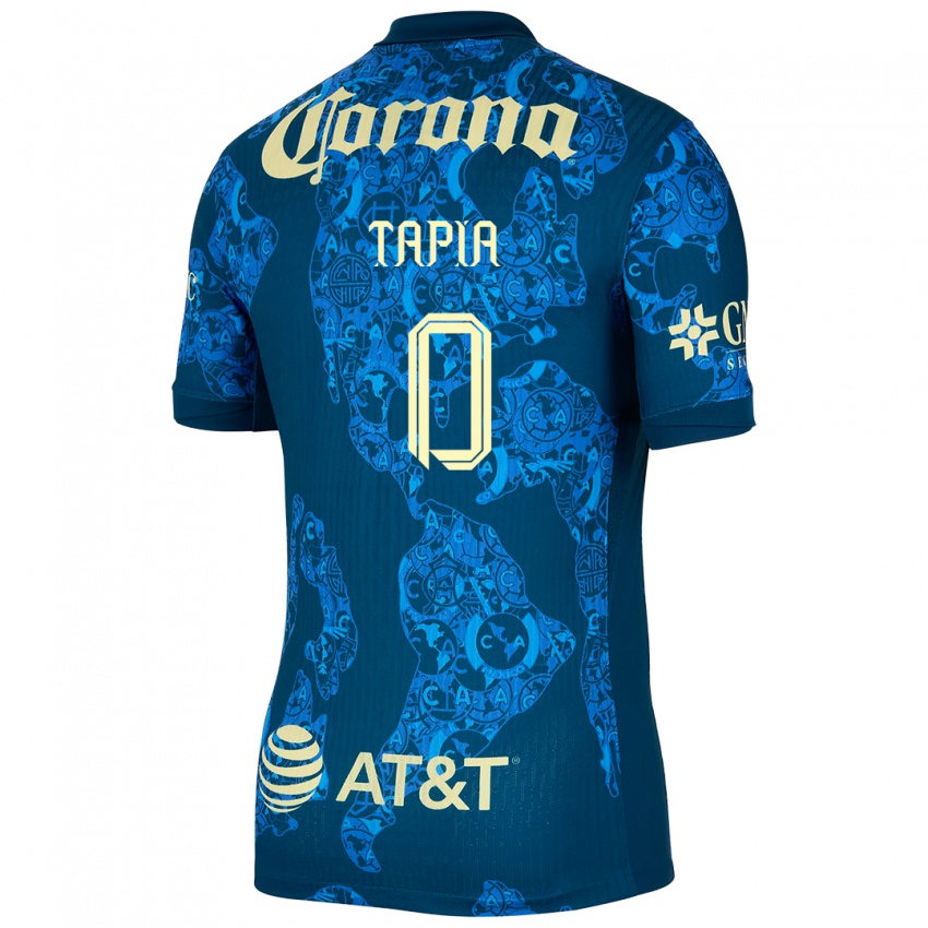 Heren Leonardo Tapia #0 Blauw Geel Uitshirt Uittenue 2024/25 T-Shirt