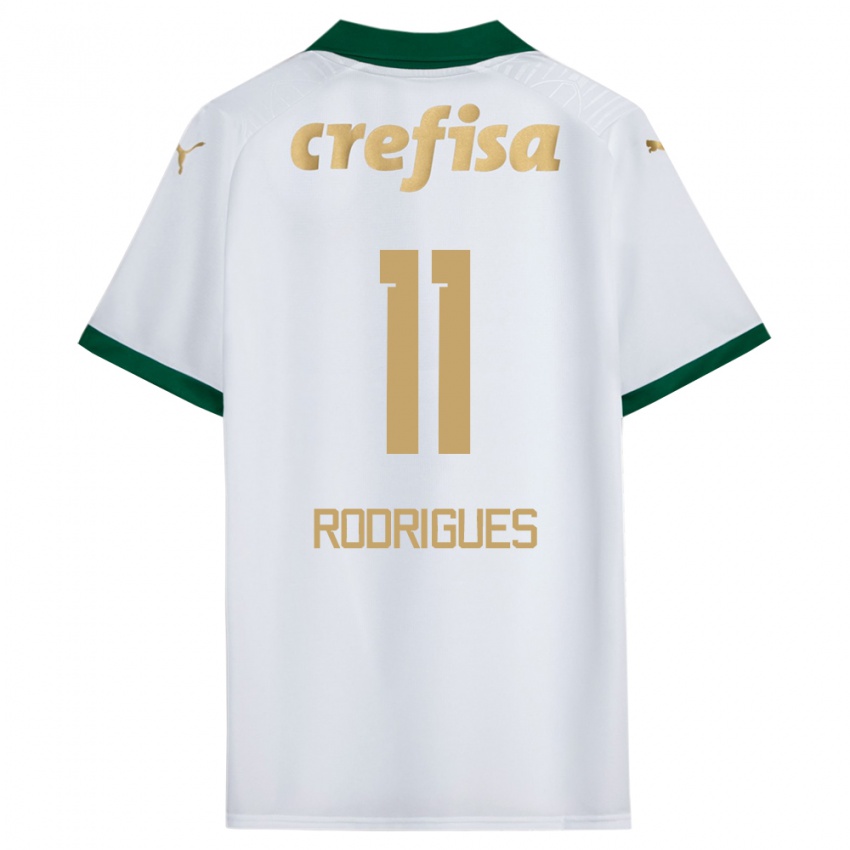 Heren Bruno Rodrigues #11 Wit Groen Uitshirt Uittenue 2024/25 T-Shirt