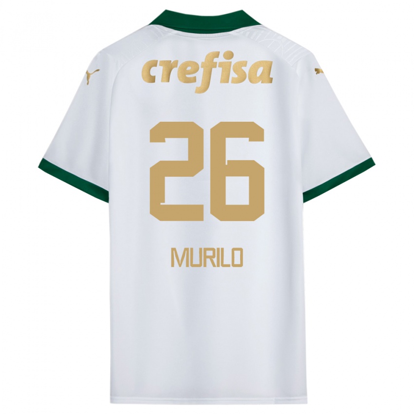 Heren Murilo #26 Wit Groen Uitshirt Uittenue 2024/25 T-Shirt