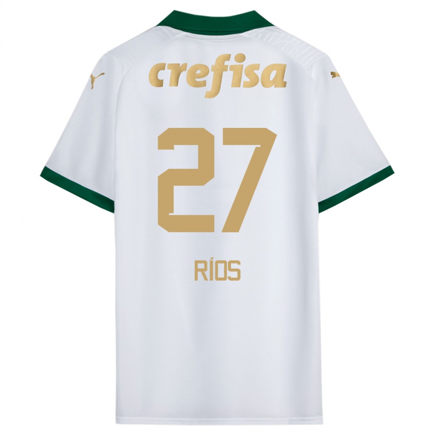 Heren Richard Ríos #27 Wit Groen Uitshirt Uittenue 2024/25 T-Shirt