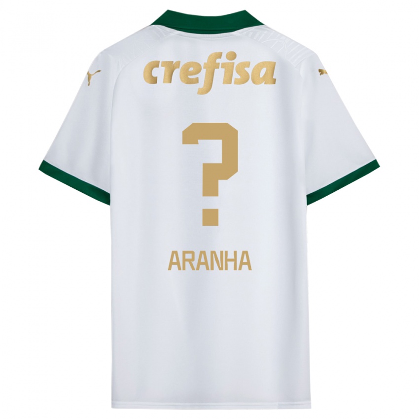 Heren Aranha #0 Wit Groen Uitshirt Uittenue 2024/25 T-Shirt