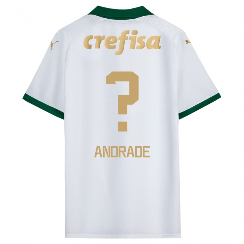 Heren Deivid Andrade #0 Wit Groen Uitshirt Uittenue 2024/25 T-Shirt