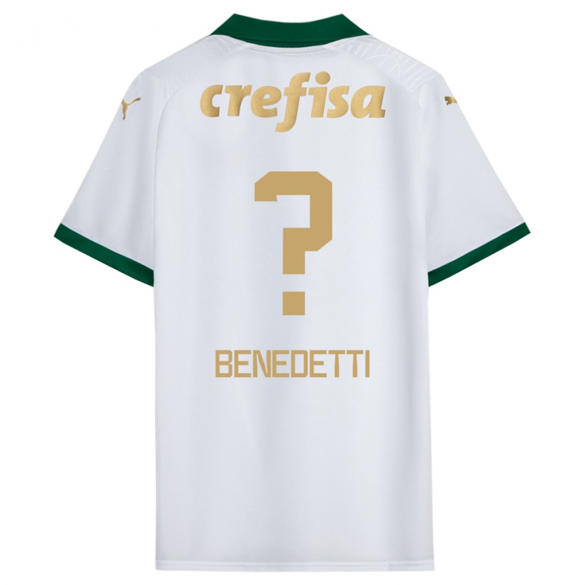 Heren Luis Benedetti #0 Wit Groen Uitshirt Uittenue 2024/25 T-Shirt