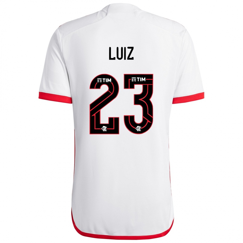 Heren David Luiz #23 Wit Rood Uitshirt Uittenue 2024/25 T-Shirt