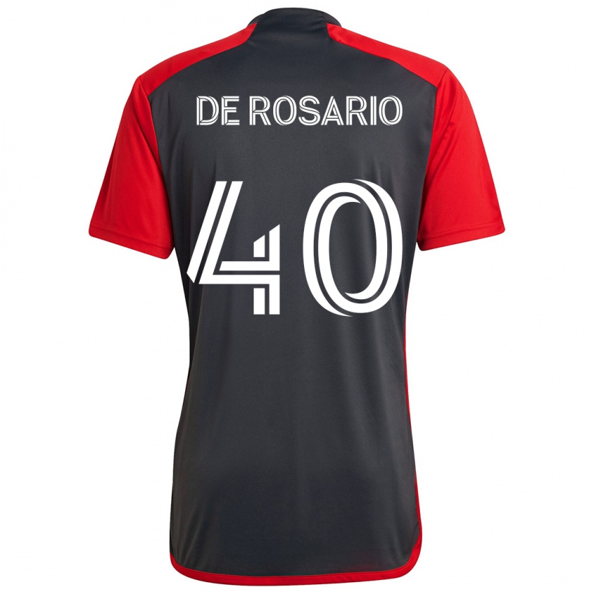 Dames Adisa De Rosario #40 Grijs Rood Thuisshirt Thuistenue 2024/25 T-Shirt