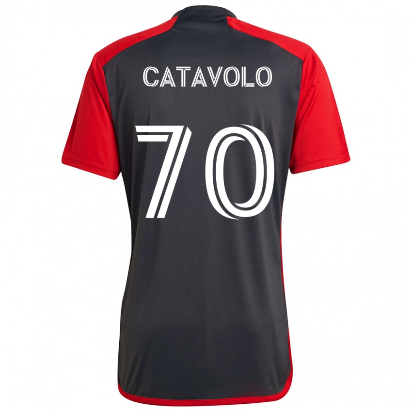 Dames Matthew Catavolo #70 Grijs Rood Thuisshirt Thuistenue 2024/25 T-Shirt