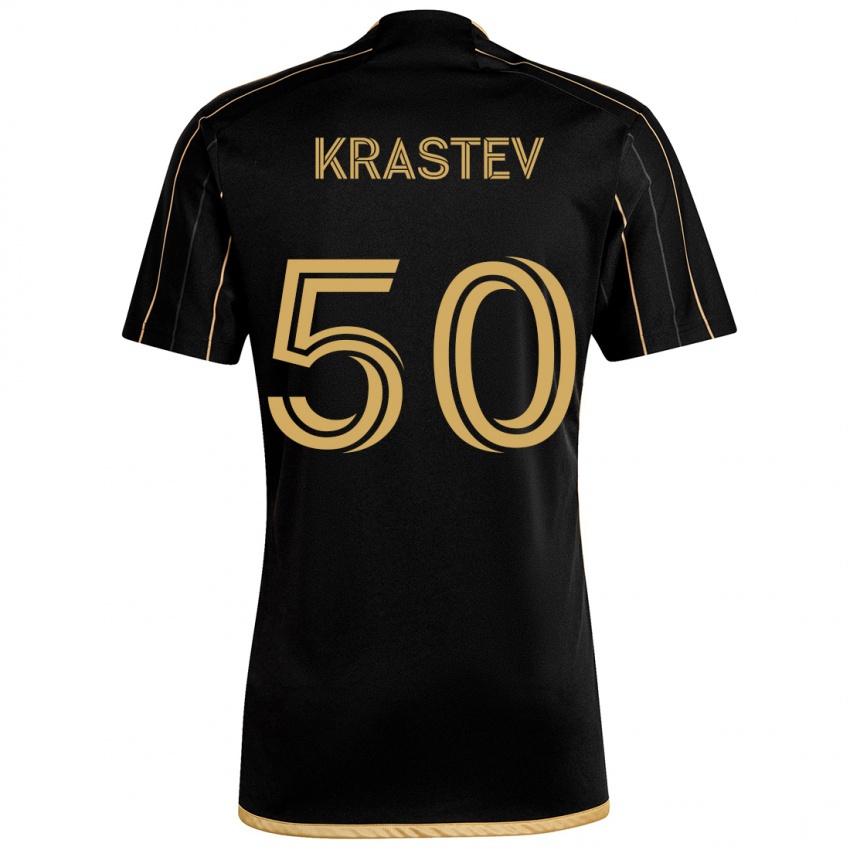 Dames Filip Krastev #50 Zwart Goud Thuisshirt Thuistenue 2024/25 T-Shirt