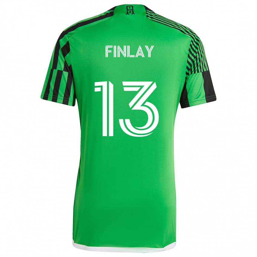 Dames Ethan Finlay #13 Groen Zwart Thuisshirt Thuistenue 2024/25 T-Shirt