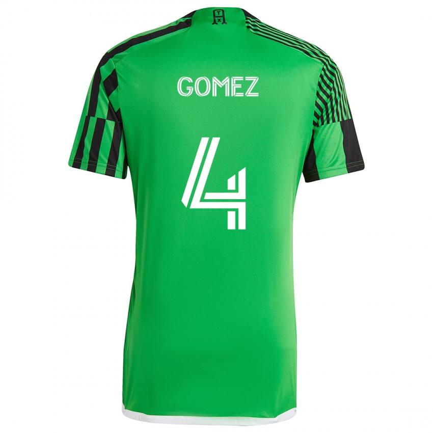 Dames Antonio Gomez #4 Groen Zwart Thuisshirt Thuistenue 2024/25 T-Shirt