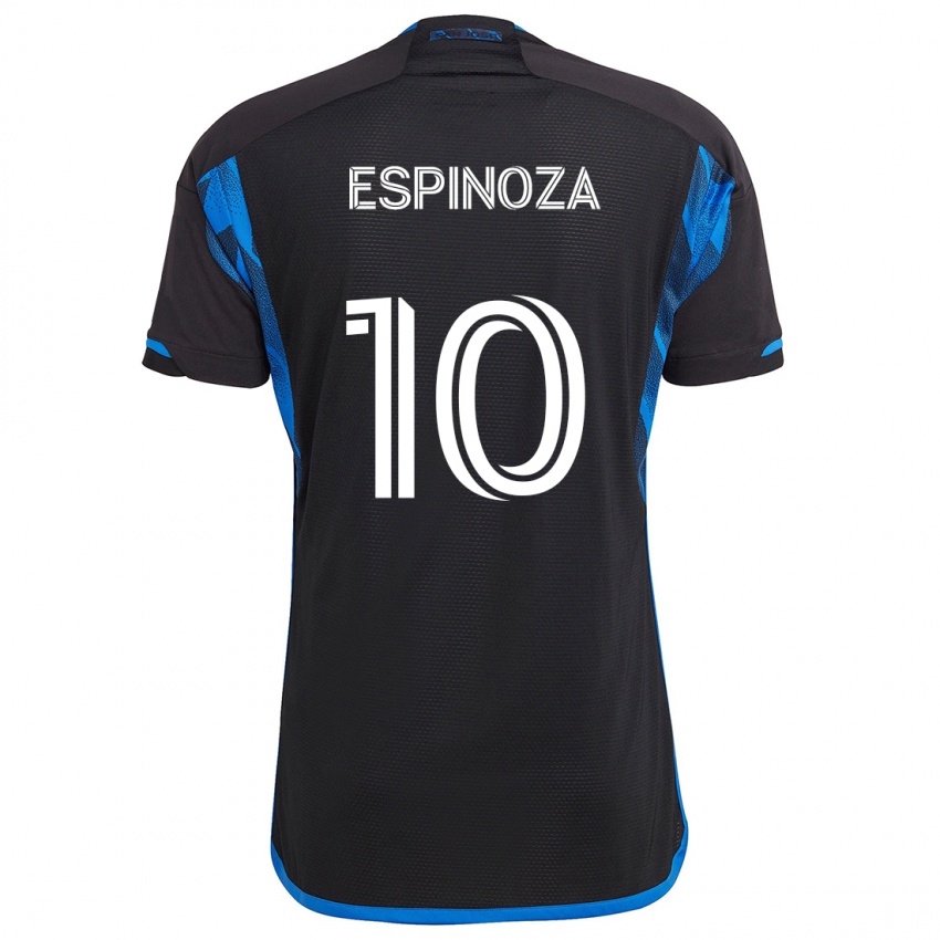 Dames Cristian Espinoza #10 Blauw Zwart Thuisshirt Thuistenue 2024/25 T-Shirt