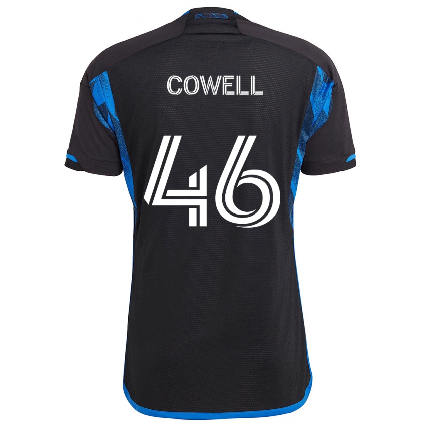 Dames Chance Cowell #46 Blauw Zwart Thuisshirt Thuistenue 2024/25 T-Shirt