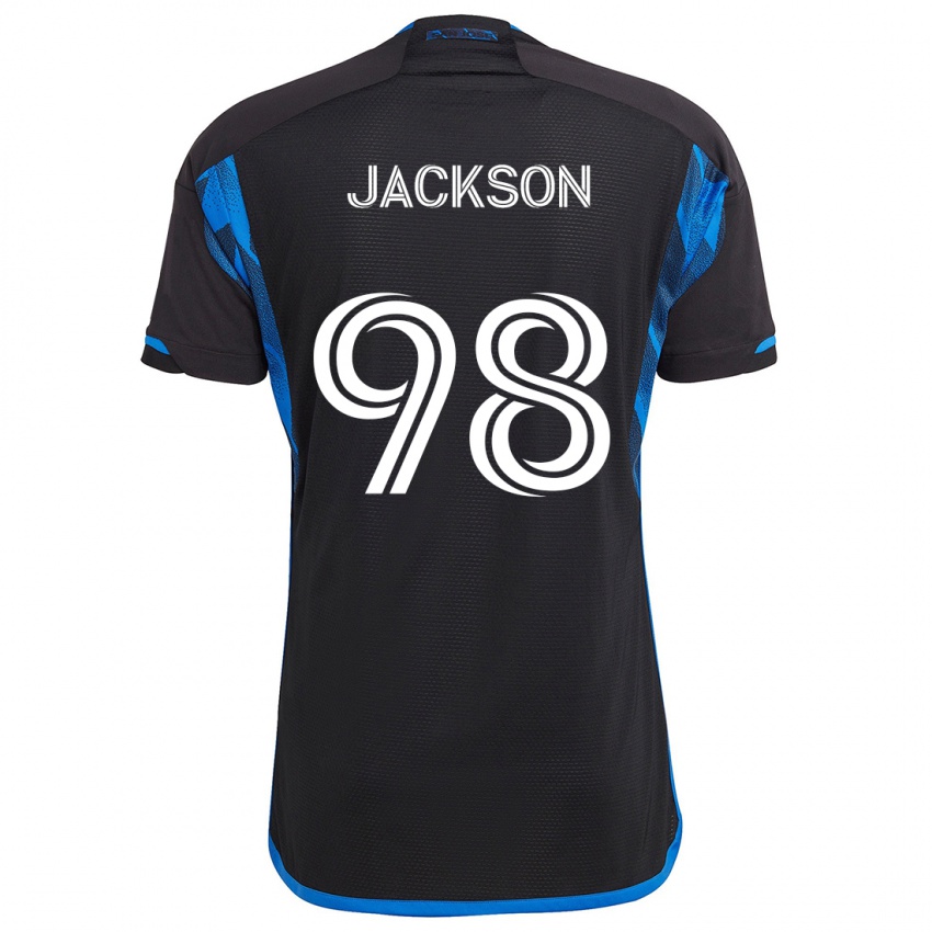 Dames Jacob Jackson #98 Blauw Zwart Thuisshirt Thuistenue 2024/25 T-Shirt