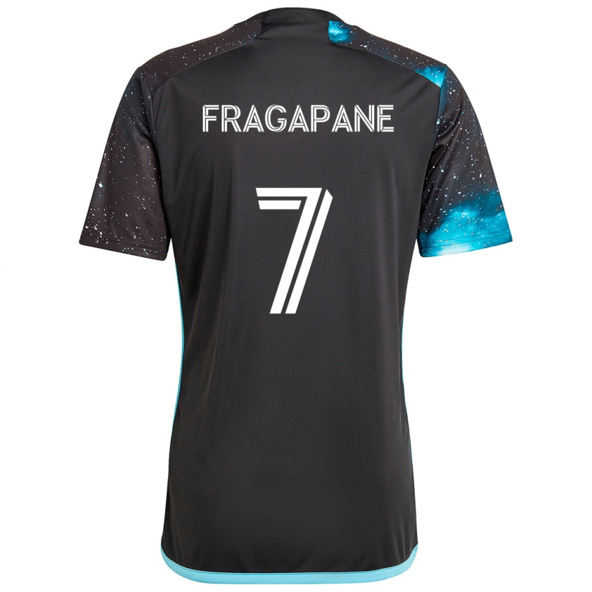 Dames Franco Fragapane #7 Zwart Blauw Thuisshirt Thuistenue 2024/25 T-Shirt