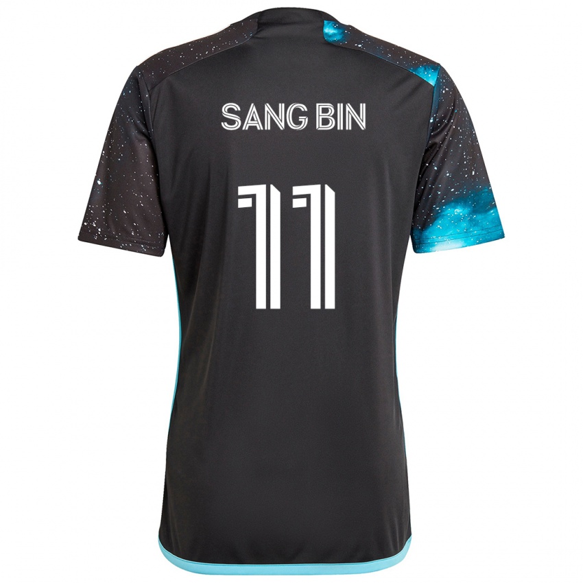 Dames Sang-Bin Jeong #11 Zwart Blauw Thuisshirt Thuistenue 2024/25 T-Shirt