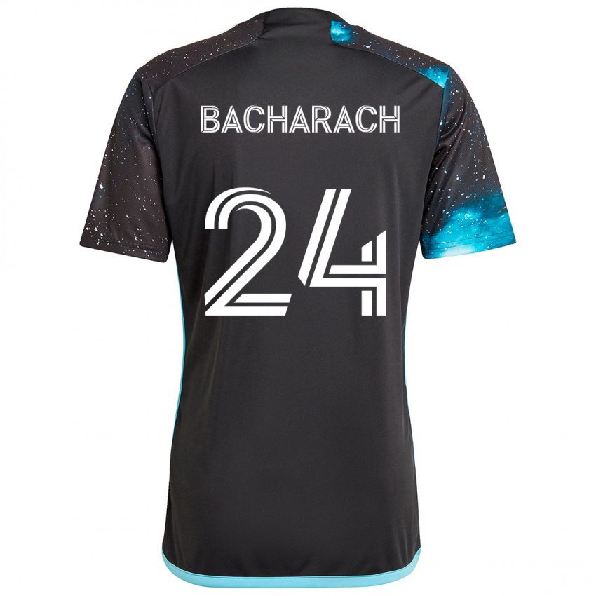 Dames Hugo Bacharach #24 Zwart Blauw Thuisshirt Thuistenue 2024/25 T-Shirt