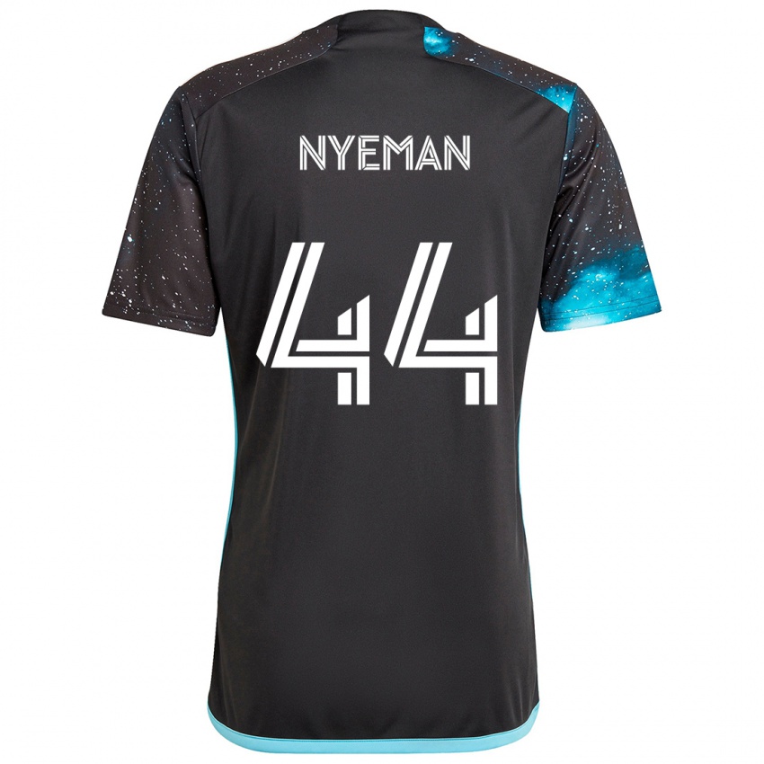 Dames Moses Nyeman #44 Zwart Blauw Thuisshirt Thuistenue 2024/25 T-Shirt