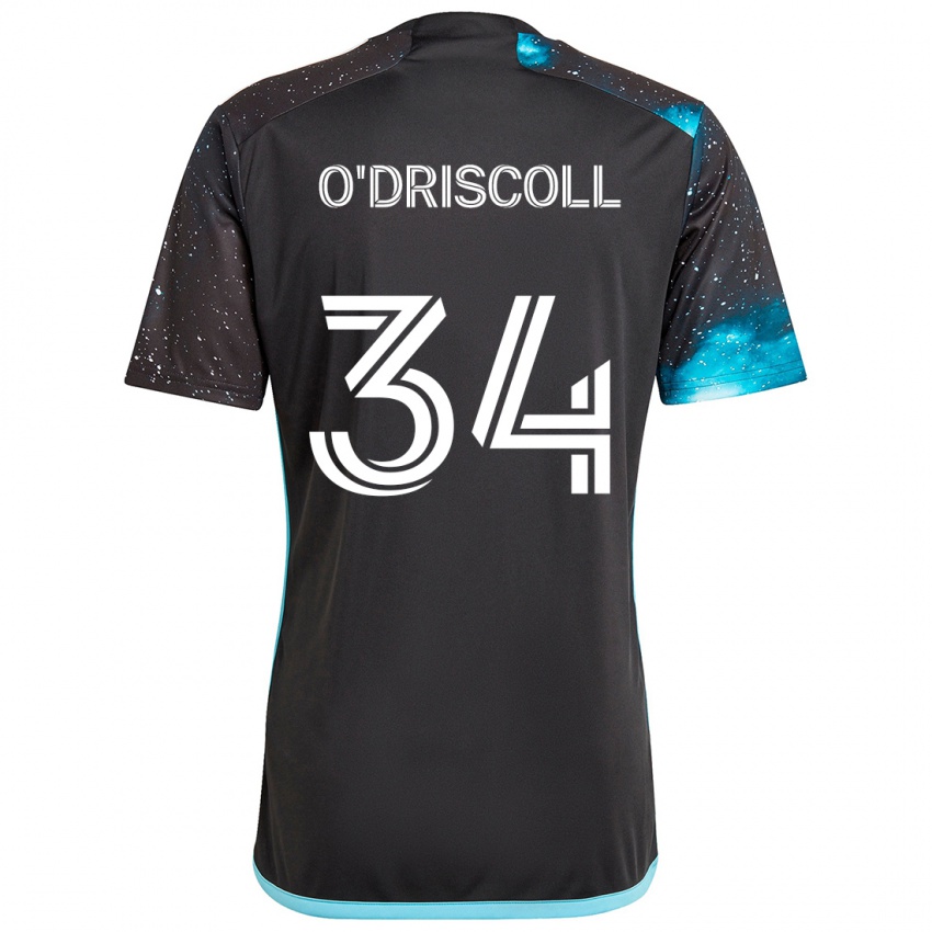 Dames Rory O'driscoll #34 Zwart Blauw Thuisshirt Thuistenue 2024/25 T-Shirt