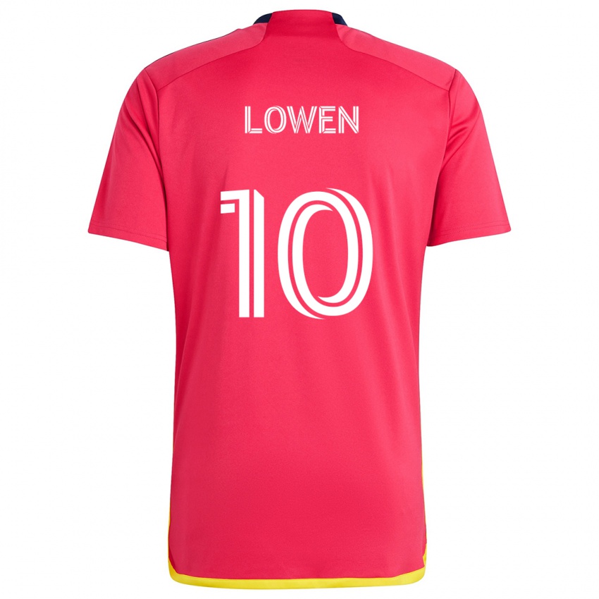 Dames Eduard Löwen #10 Rood Blauw Thuisshirt Thuistenue 2024/25 T-Shirt