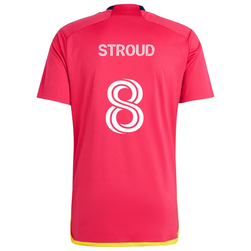 Dames Jared Stroud #8 Rood Blauw Thuisshirt Thuistenue 2024/25 T-Shirt