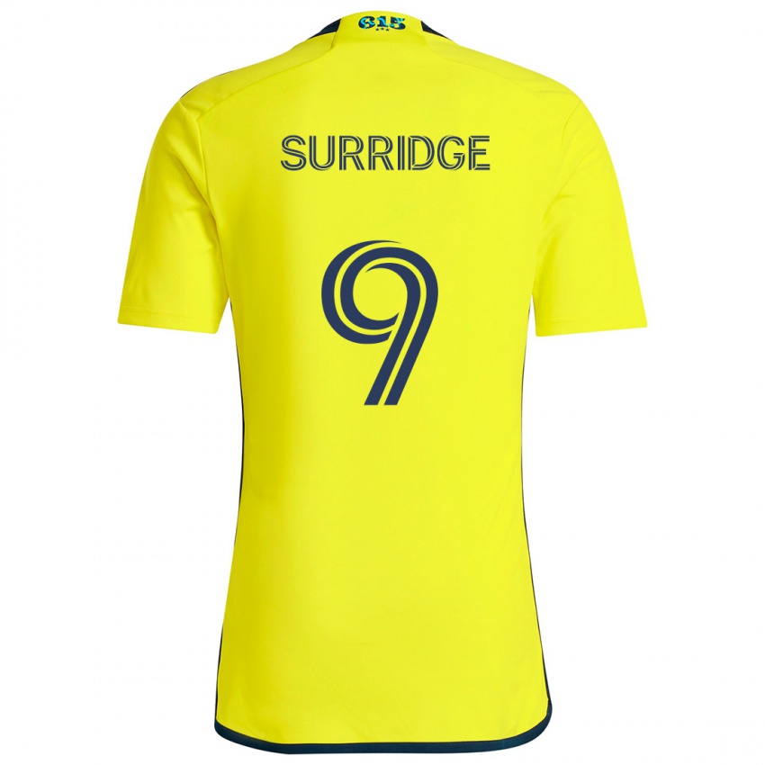 Dames Sam Surridge #9 Geel Blauw Thuisshirt Thuistenue 2024/25 T-Shirt