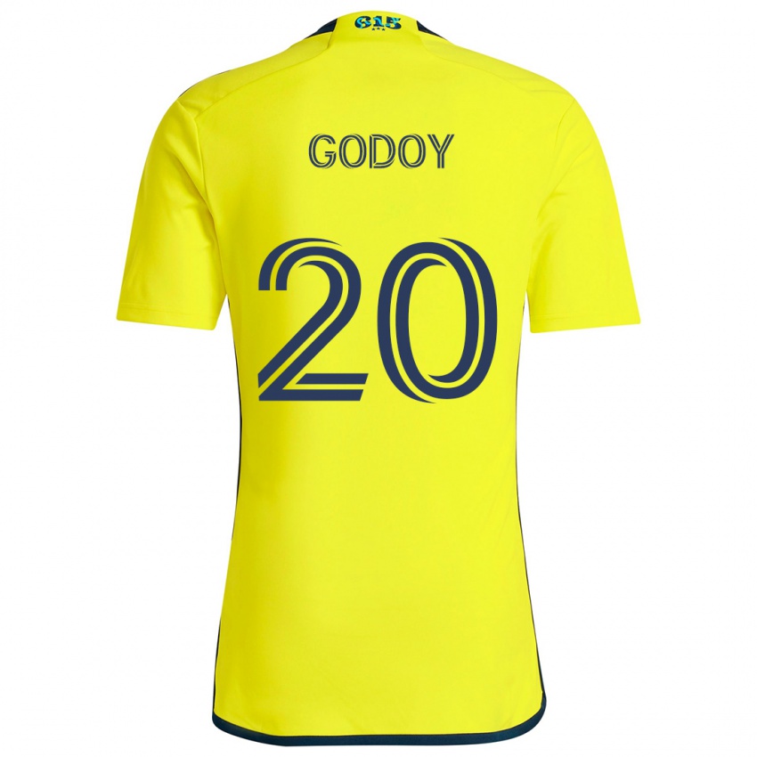 Dames Aníbal Godoy #20 Geel Blauw Thuisshirt Thuistenue 2024/25 T-Shirt