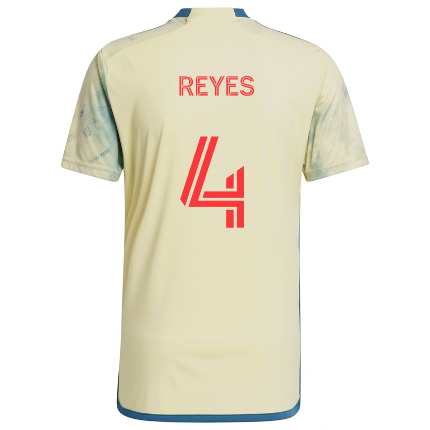 Dames Andrés Reyes #4 Geel Rood Blauw Thuisshirt Thuistenue 2024/25 T-Shirt