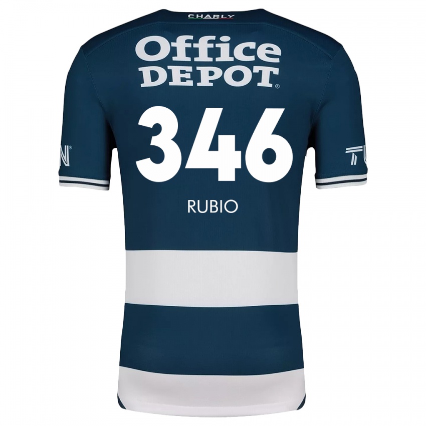 Dames Mateo Rubio #346 Blauw Wit Thuisshirt Thuistenue 2024/25 T-Shirt