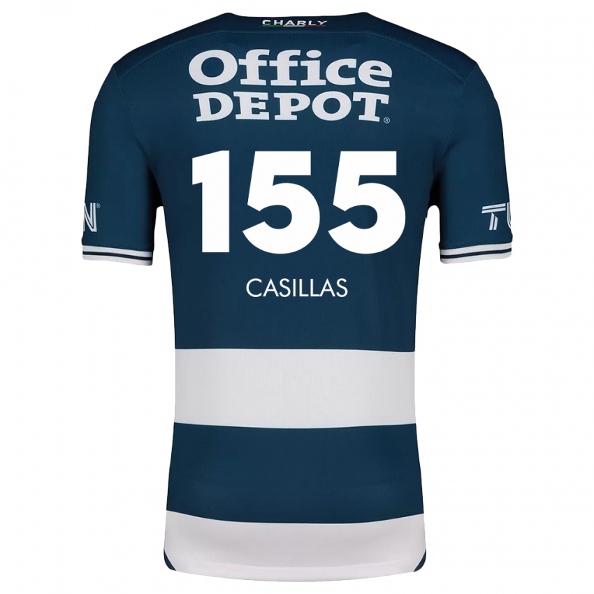 Dames Johan Casillas #155 Blauw Wit Thuisshirt Thuistenue 2024/25 T-Shirt