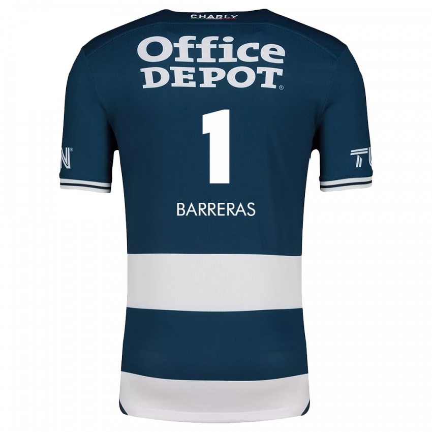 Dames Esthefanny Barreras #1 Blauw Wit Thuisshirt Thuistenue 2024/25 T-Shirt