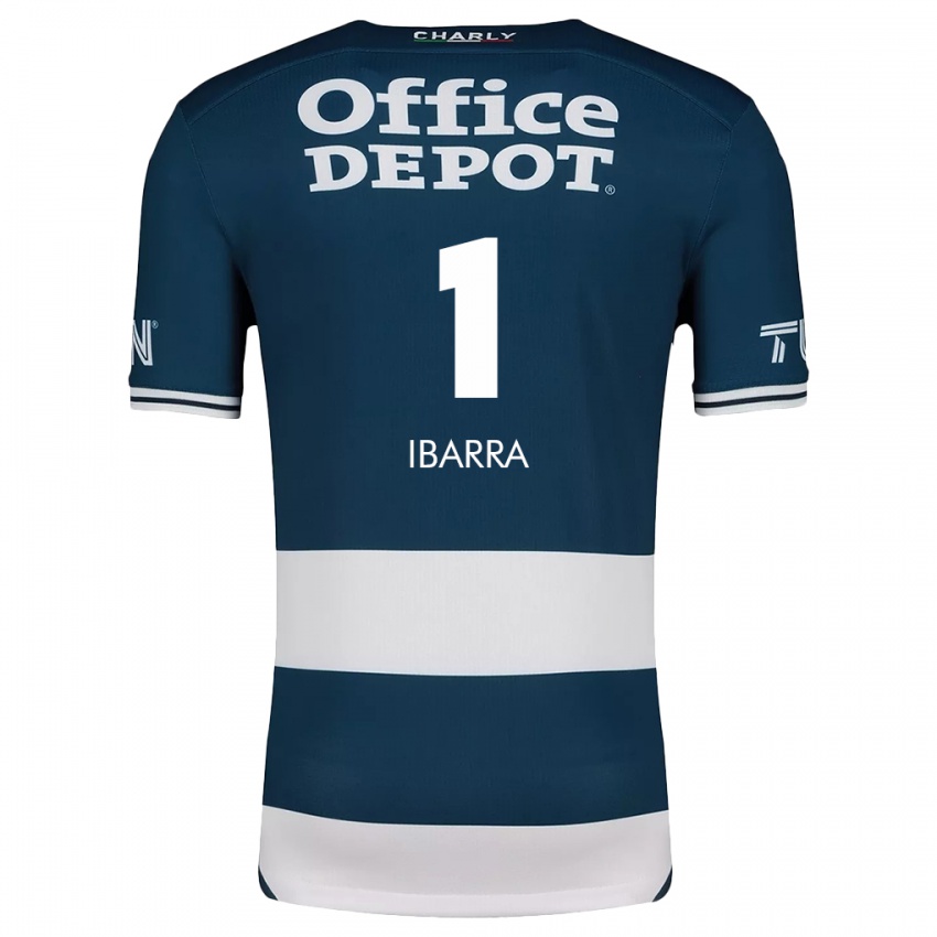 Dames Fabiola Ibarra #1 Blauw Wit Thuisshirt Thuistenue 2024/25 T-Shirt