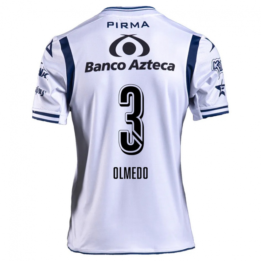 Dames Sebastián Olmedo #3 Wit Marineblauw Thuisshirt Thuistenue 2024/25 T-Shirt