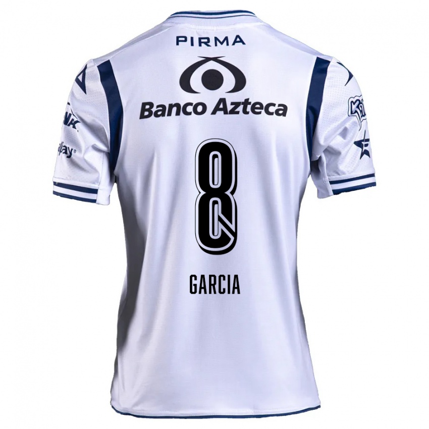 Dames Luis García #8 Wit Marineblauw Thuisshirt Thuistenue 2024/25 T-Shirt