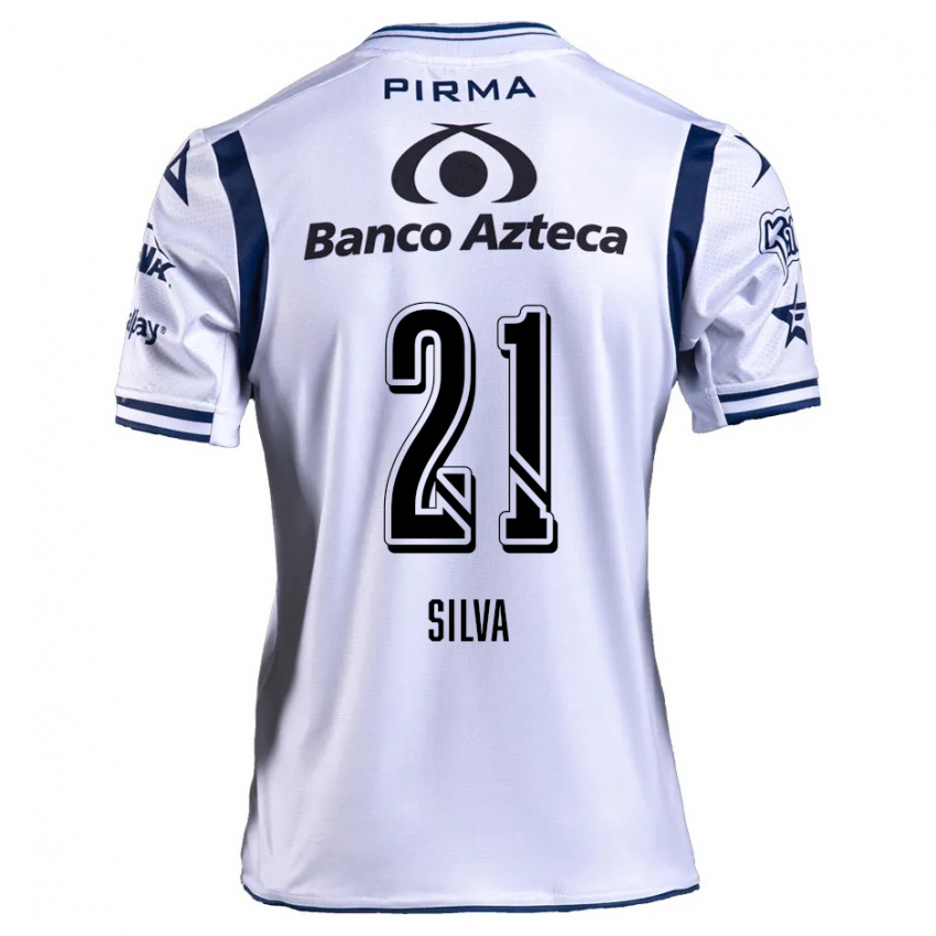 Dames Gastón Silva #21 Wit Marineblauw Thuisshirt Thuistenue 2024/25 T-Shirt