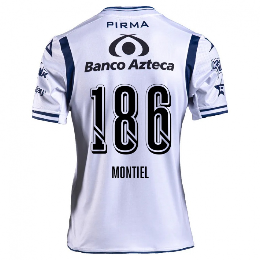 Dames Santiago Montiel #186 Wit Marineblauw Thuisshirt Thuistenue 2024/25 T-Shirt