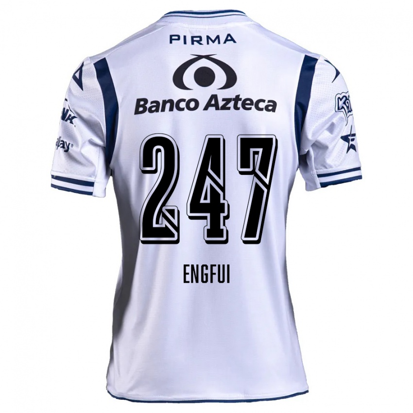 Dames Emilio Engfui #247 Wit Marineblauw Thuisshirt Thuistenue 2024/25 T-Shirt