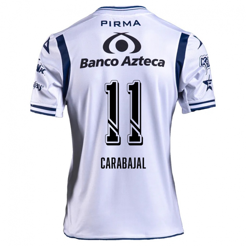 Dames Gabriel Carabajal #11 Wit Marineblauw Thuisshirt Thuistenue 2024/25 T-Shirt