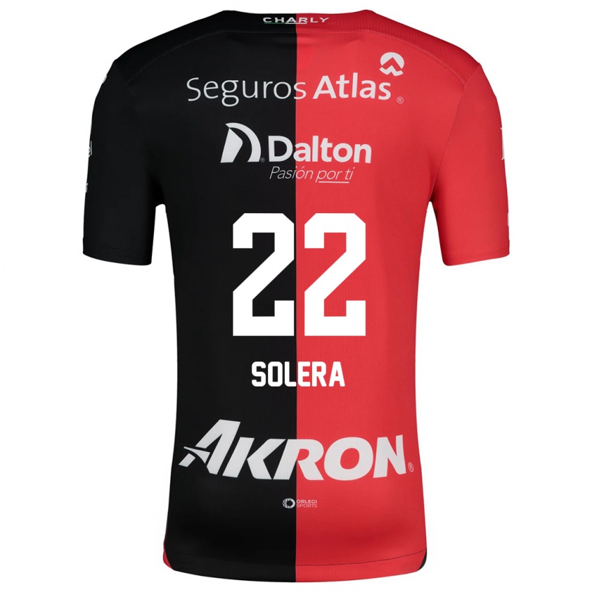 Dames Daniela Solera #22 Rood Zwart Thuisshirt Thuistenue 2024/25 T-Shirt