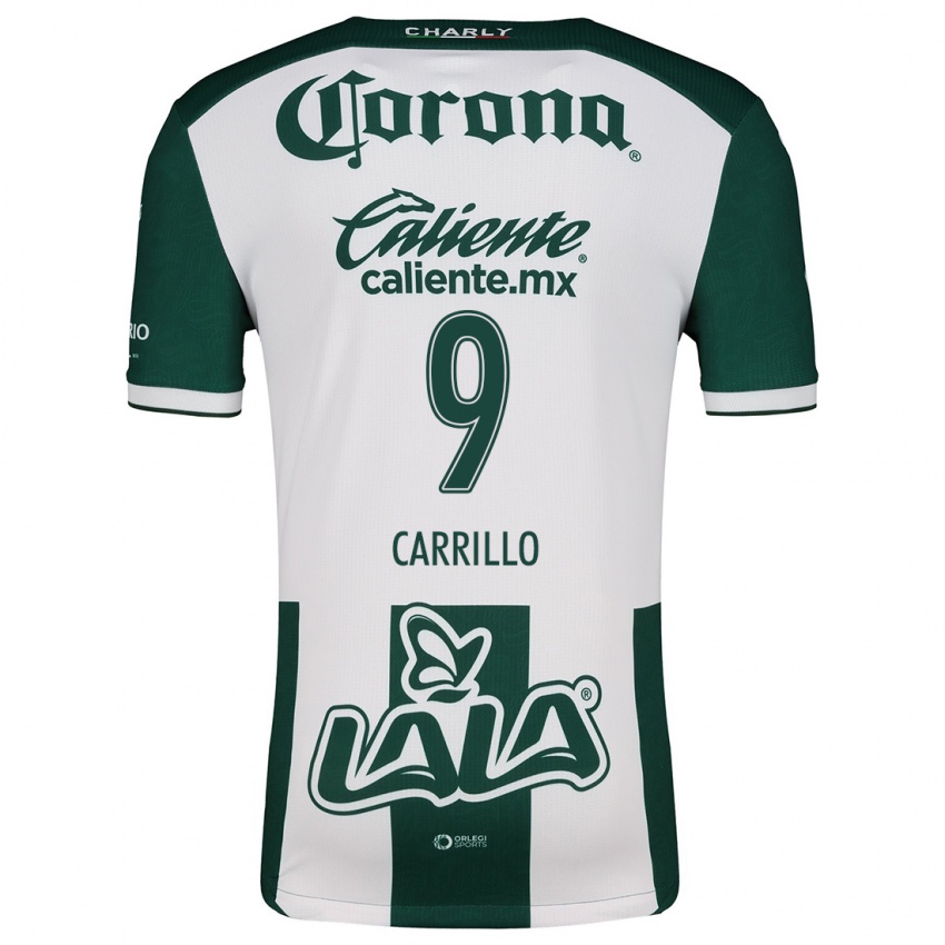 Dames Jordán Carrillo #9 Groen Wit Thuisshirt Thuistenue 2024/25 T-Shirt