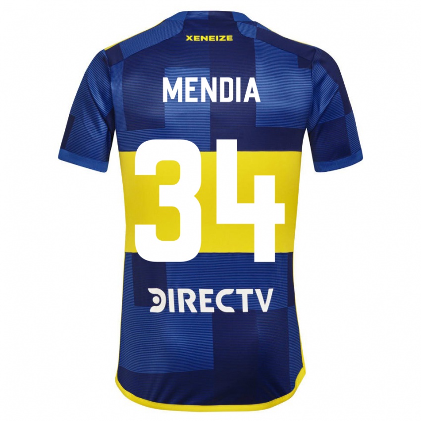 Dames Mateo Mendia #34 Blauw Geel Thuisshirt Thuistenue 2024/25 T-Shirt