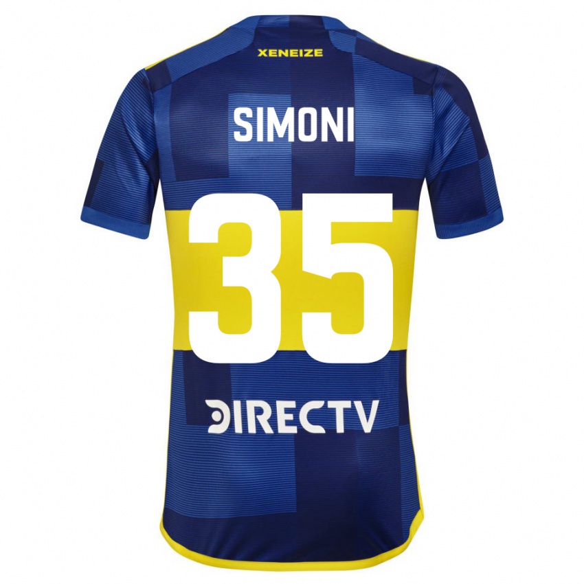 Dames Valentino Simoni #35 Blauw Geel Thuisshirt Thuistenue 2024/25 T-Shirt