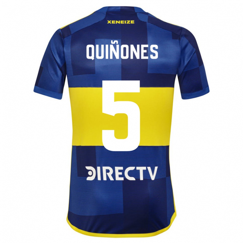 Dames Florencia Quiñones #5 Blauw Geel Thuisshirt Thuistenue 2024/25 T-Shirt