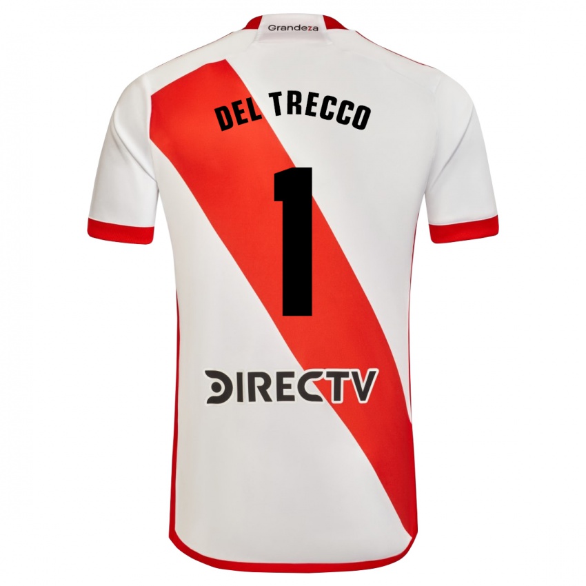 Dames Martina Del Trecco #1 Wit Rood Thuisshirt Thuistenue 2024/25 T-Shirt