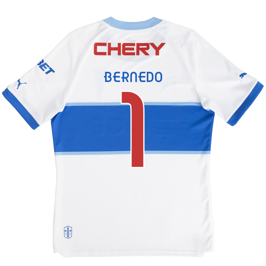 Dames Vicente Bernedo #1 Wit Blauw Thuisshirt Thuistenue 2024/25 T-Shirt