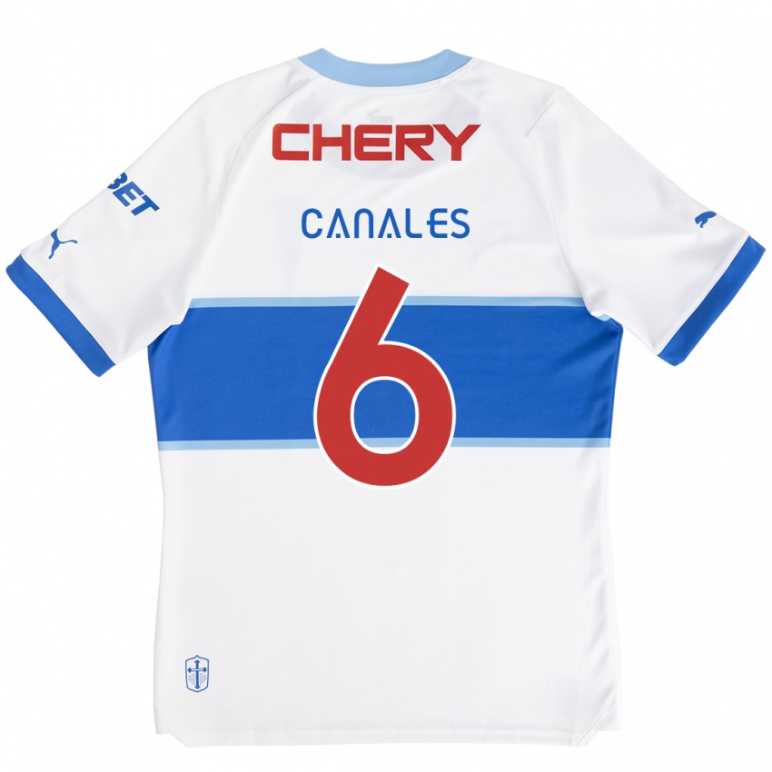 Dames Alfred Canales #6 Wit Blauw Thuisshirt Thuistenue 2024/25 T-Shirt